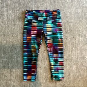 Athleta Multicolor woman 3/4 length Striped Leggings size M